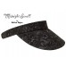 "Midnight Scroll"  Black Gray Grey Florentine Print Ladies Fashion Sun VISOR  eb-94310399